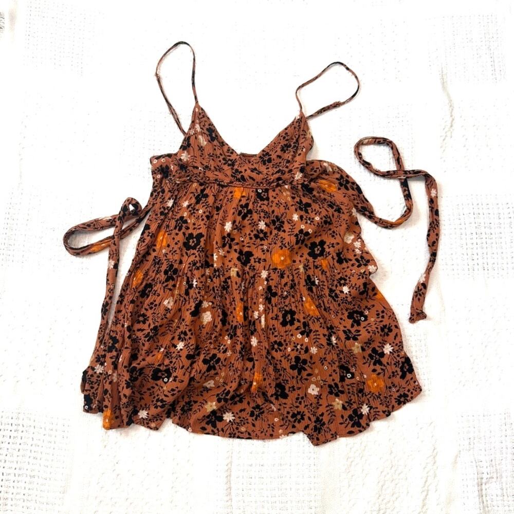 Free People Revolve Kaley 6 tie back textured mini sun dress D3 3516 - Picture 6 of 9